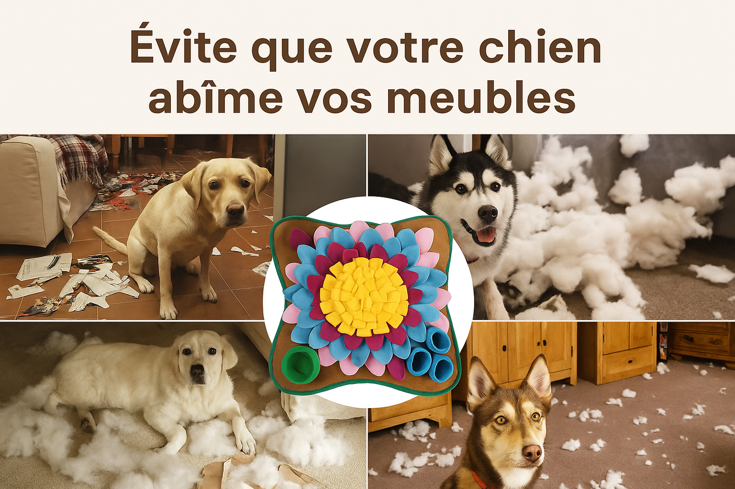 Tapis de fouille pour chien – Jeu d’intelligence & alimentation lente
